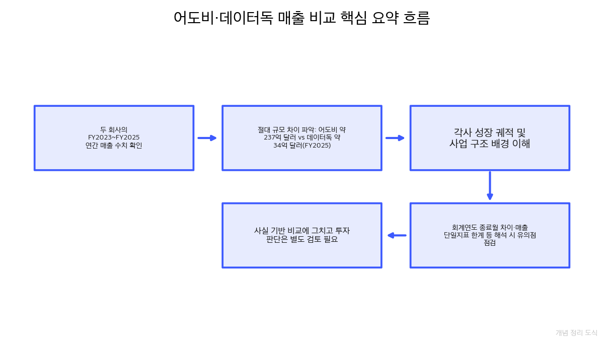 두 회사 매출 규모 차이의 배경 요인